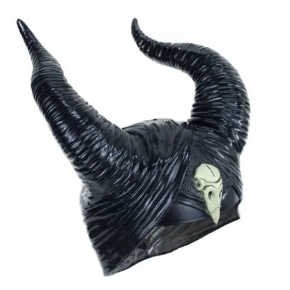 Girls Horns Hat Black Queen Cosplay Headpiece