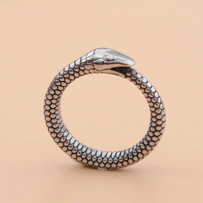 Retro Norse Mythology Men Ouroboros Ring