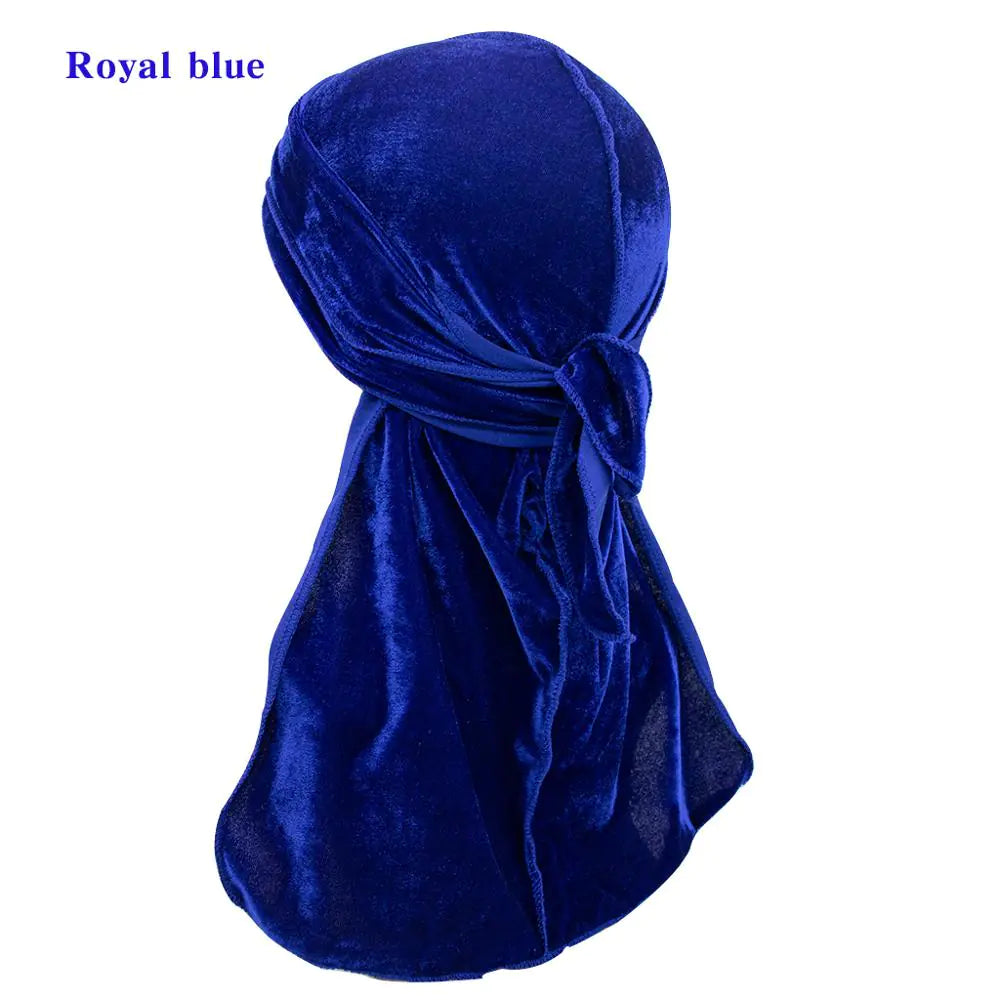 Solid Color Velvet Long Tail Durags