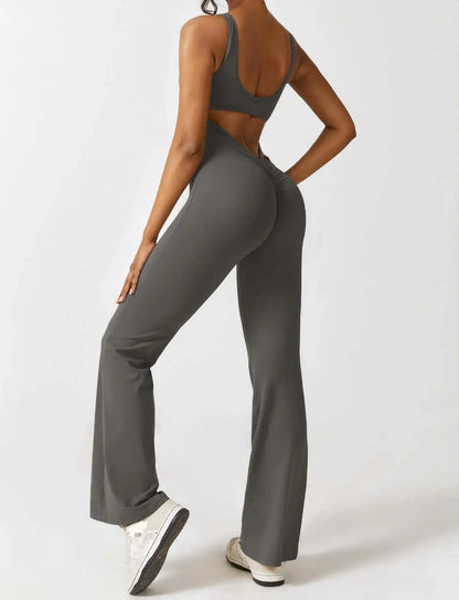 Women's Sports Style Hollow Back Bodysuit Yoga Jumpsuit