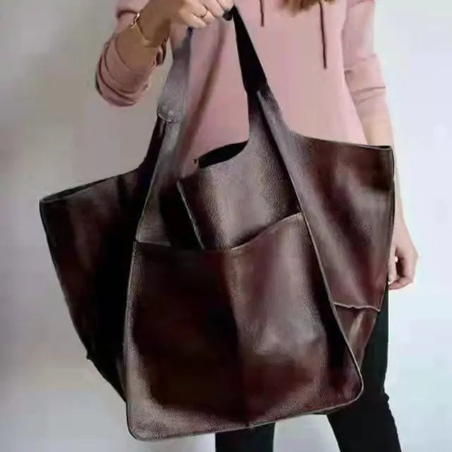 Retro Luxury Shoulder Bag: Casual PU Leather Tote