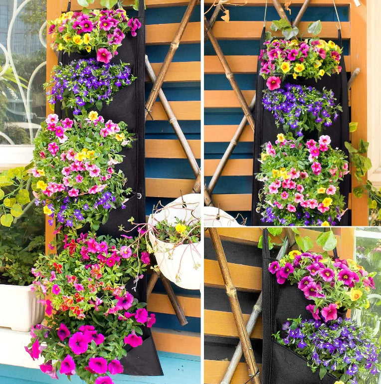 New Design Vertical Hanging Flower Pockets