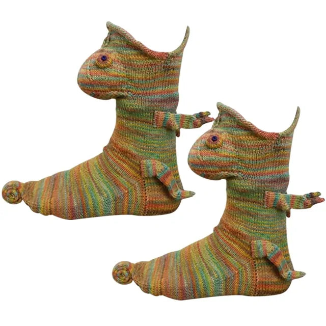 Creative Shark Chameleon Crocodile Knitted Socks