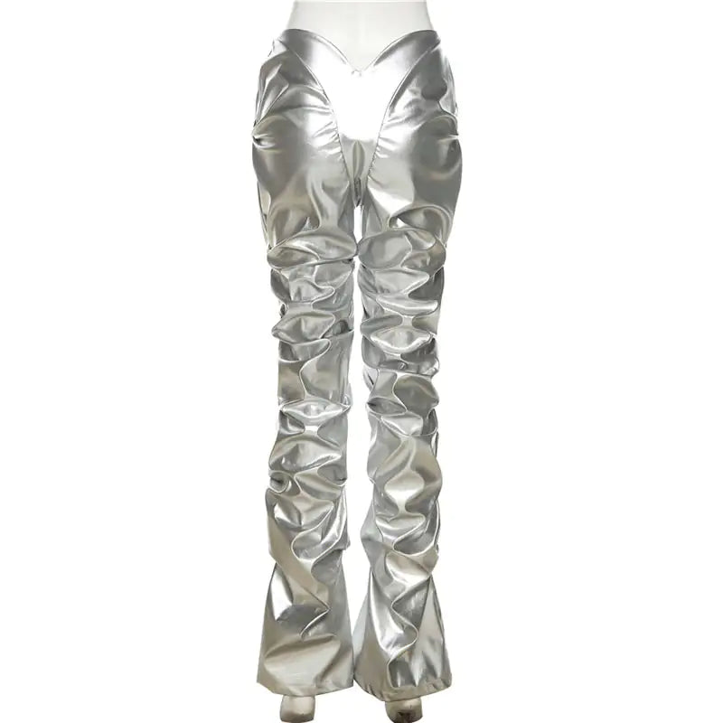 Faux Leather Straight Leg Pants