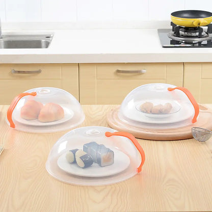 Microwave Food Cover Splash Proof Plate Cover Micro-wave oven Anti-Sputtering Cover with Steam Vents and Handle Dropshipping