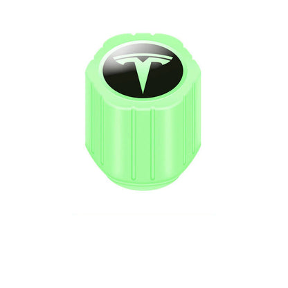 20-Pack Neon Green Glow Tire Valve Caps – No Battery Needed, Universal Fit