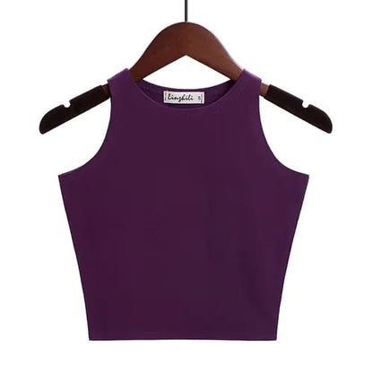 New Women Sexy Cotton Crop Top