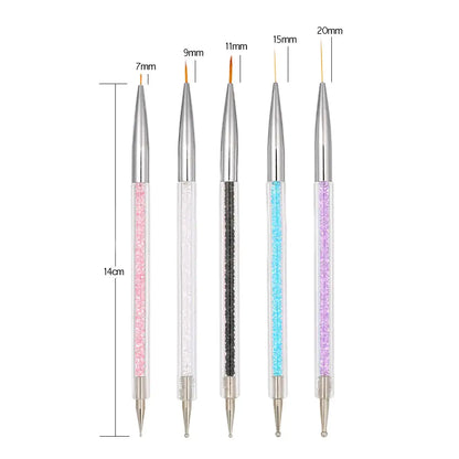 Gel Liner Polish Brush Set Nail Art Dotting Tools