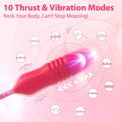 Rose Vibrator Female Oral Tongue Licking Clitoris