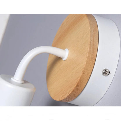 LED Nordic Retro Wood Bending Wall Light