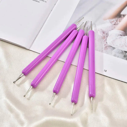 Gel Liner Polish Brush Set Nail Art Dotting Tools