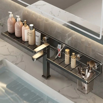 No-Drill Bathroom Vanity Storage Shelf