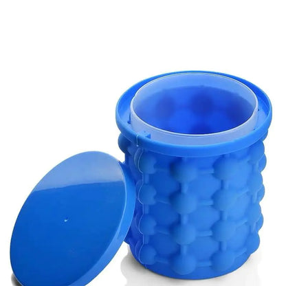 Silicone Mold Ice Cube Tray Maker Portable Bucket