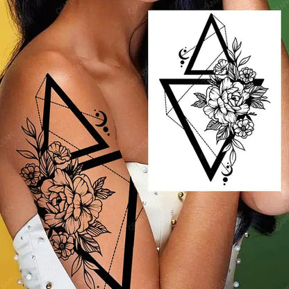 Old School Flowers Tattoos for Women