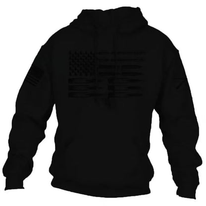 Men's Winter American Flag Hooded Sweatshirt