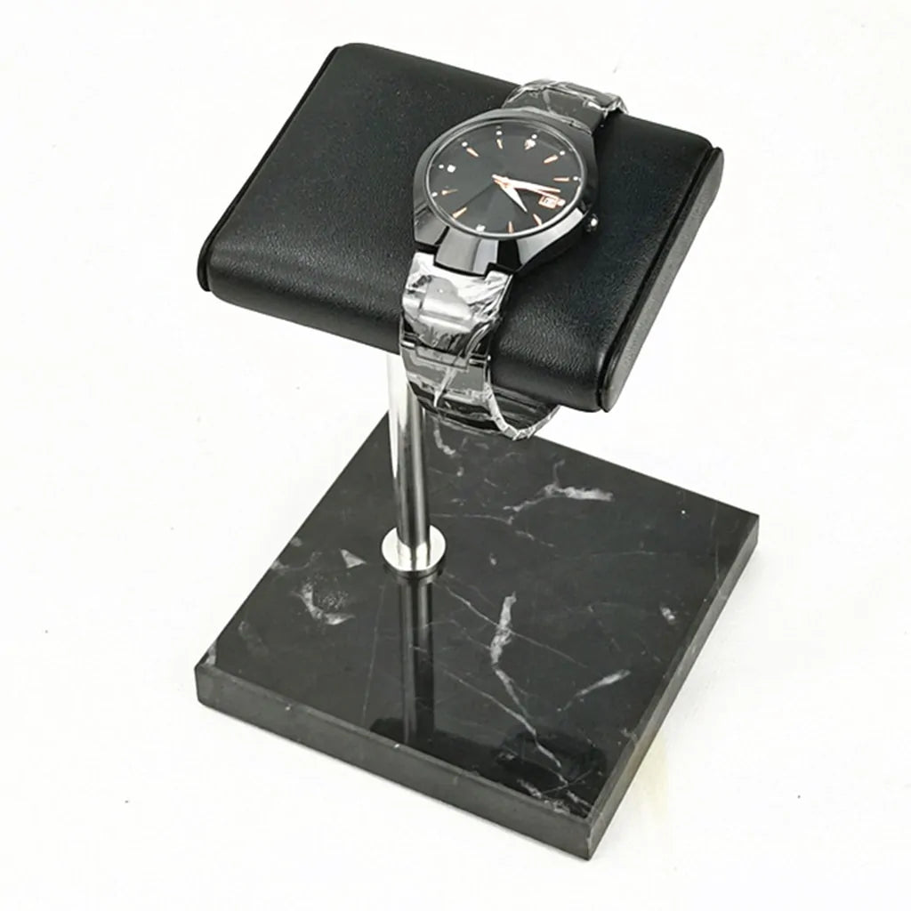 Marble and PU Leather Watch Holder Stand e