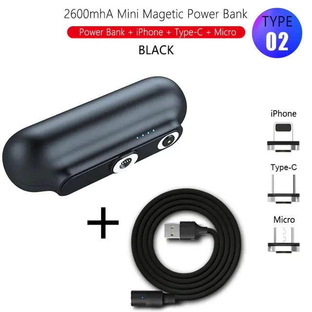 3000mAh Magnetic Wireless Power Bank E