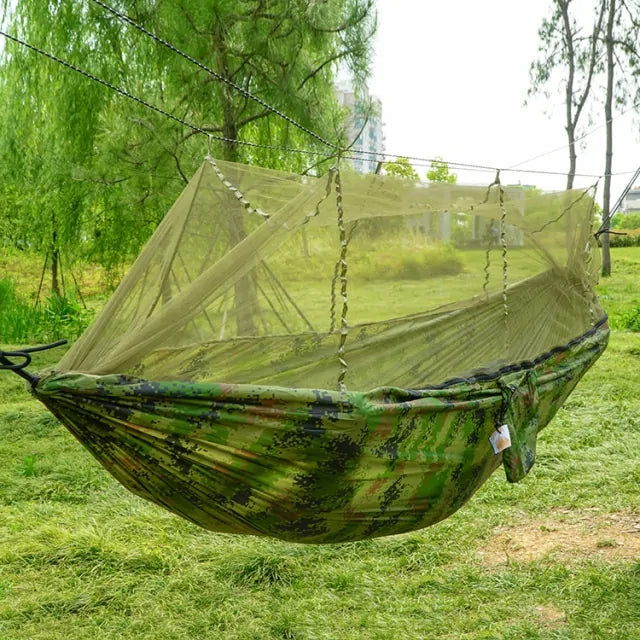 Portable Outdoor Camping Hammock with Mosquito Net