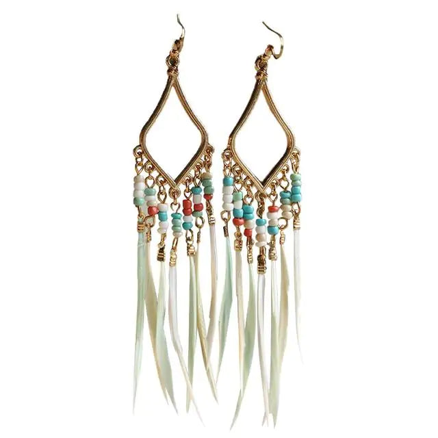 Tassels Feather Earrings