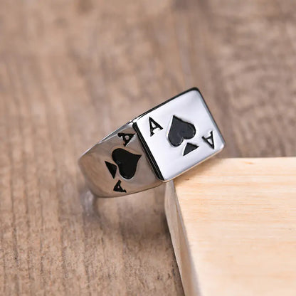 Ace Of Spades Signet Ring