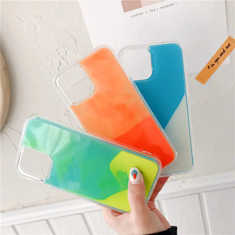 Quicksand Luminous Phone Case For iPhone 12 11 12 Pro Max XR XS Max X