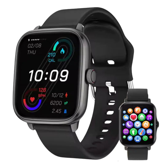 MYOTEC Smart Watch 1.96" for Men Women (Answer/Make Call) Fitness Tracker with 100+ Sport Modes IP68 Waterproof Heart Rate/Sleep Monitor Spo2 Pedometer Activity Tracker for Android iOS V71-2