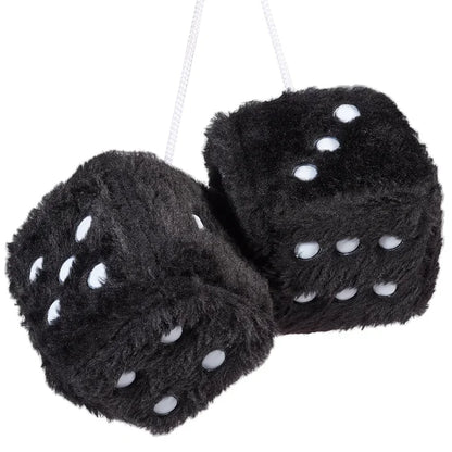 Fuzzy Plush Dice with Dots Retro Square Plush