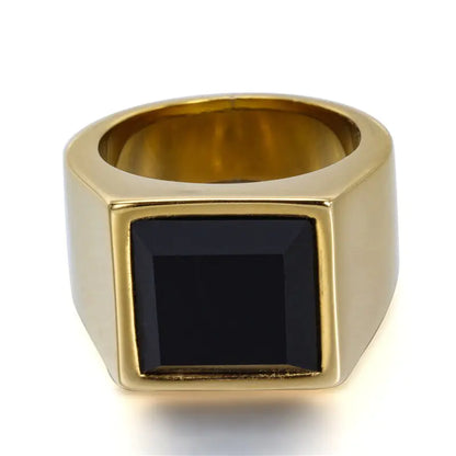 ZORCVENS Black Stone Rings for Men