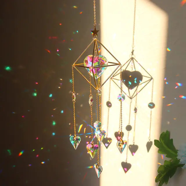 Crystal Wind Chime Hexagon Diamond Prism