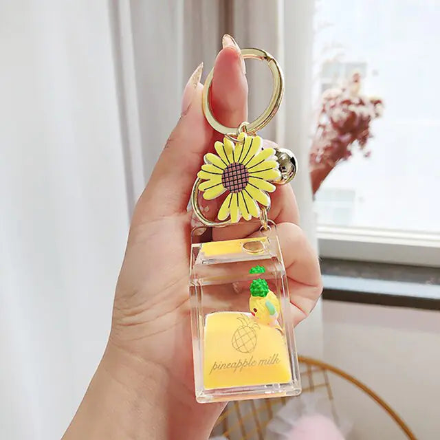 Quicksand Fruit Daisy Keychain Charm