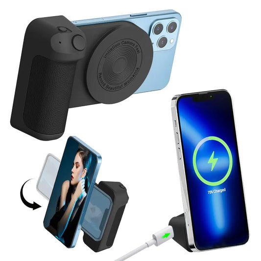 3-in-1 Camera Holder Grip Charging Multifunctional Magnetic Selfie Photo Bracket