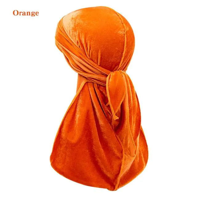 Solid Color Velvet Long Tail Durags