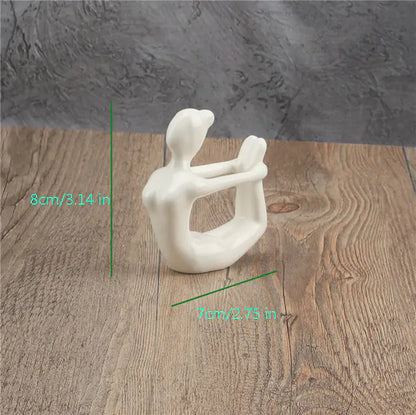 Ceramic Yoga Poses Figurine