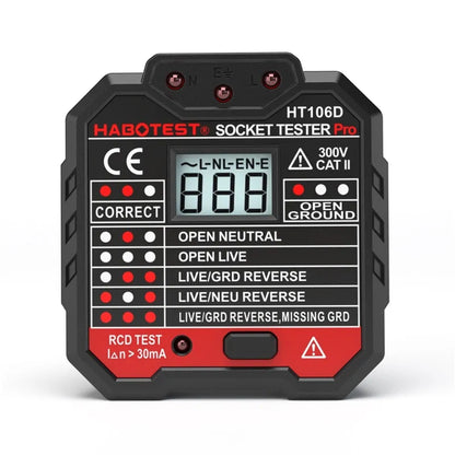 Habotest HT106 Socket Tester Pro Voltage Test Socket Detector