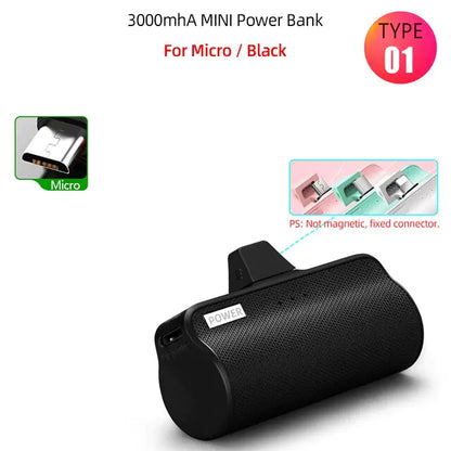 3000mAh Magnetic Wireless Power Bank E