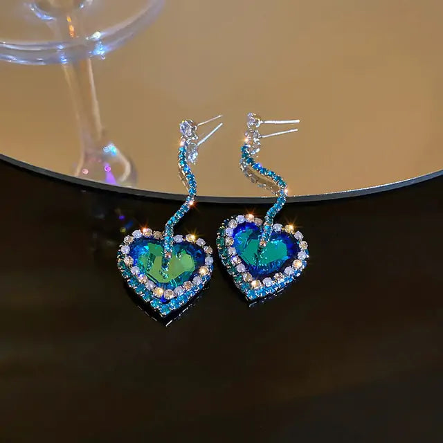 Winter Color Crystal Earrings