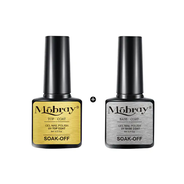 Mobray Gel Nail Kit: Base, Top Coat, & Slip Solution