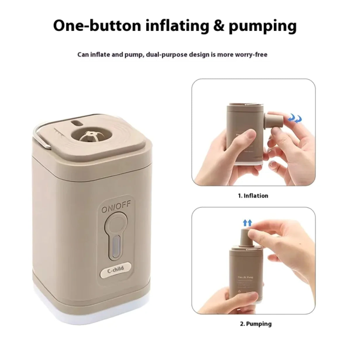 Portable Air Pump & LED Light