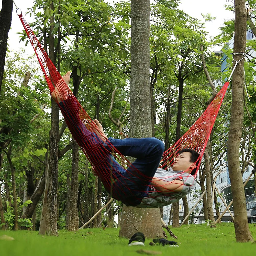 Single Person Nylon Net Outdoors Hammock