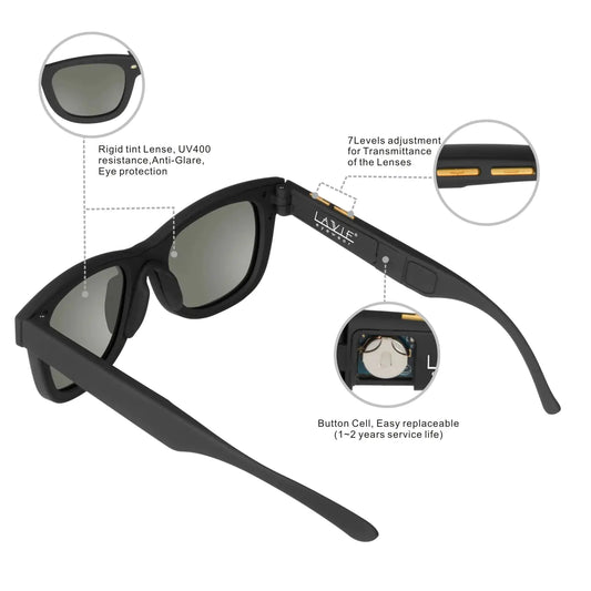 New Original Designed Sunglasses LCD Polarized Lenses Electronic Adjustable Darkness Sun Glasses