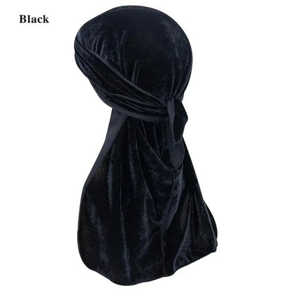 Solid Color Velvet Long Tail Durags