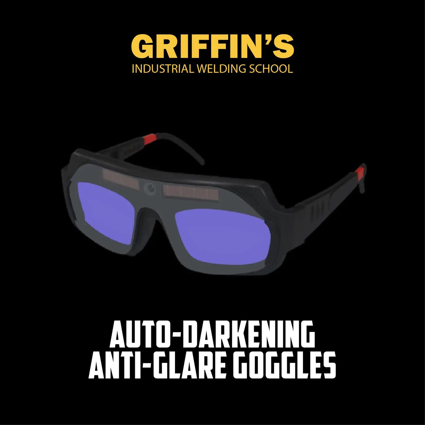 Griffin's Welding School™ Auto-Darkening Anti-Glare Goggles