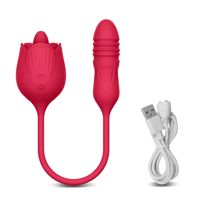 Rose Vibrator Female Oral Tongue Licking Clitoris