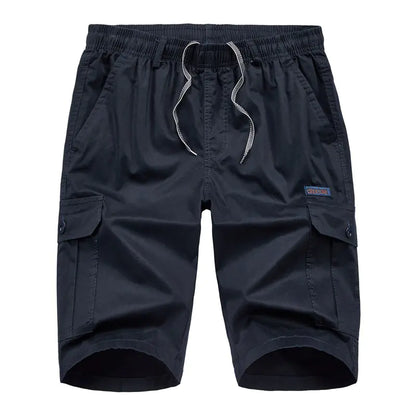 Plus Size Multi-pocket Elastic Casual Shorts
