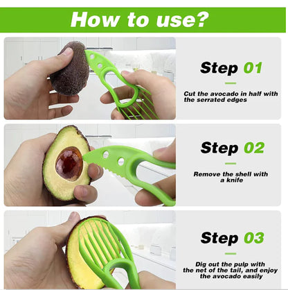 3 In 1 Avocado Slicer Shea Corer Butter Fruit