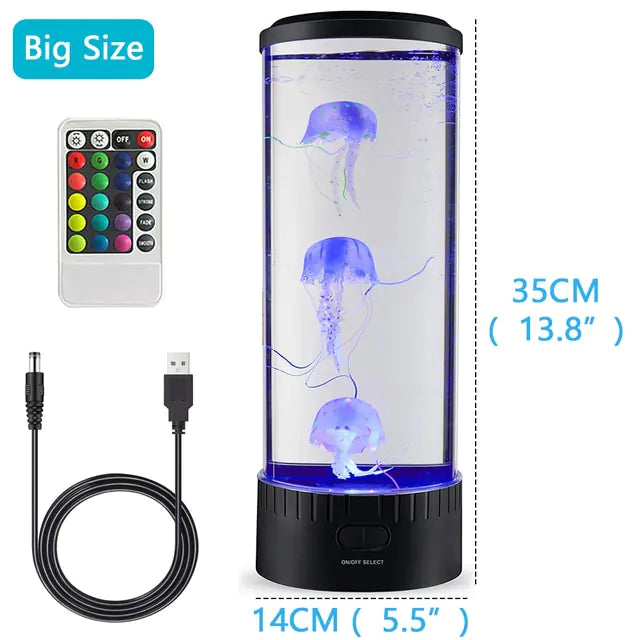 Jellyfish Lamp LED Night Light Remote Control I U240 Private Listing