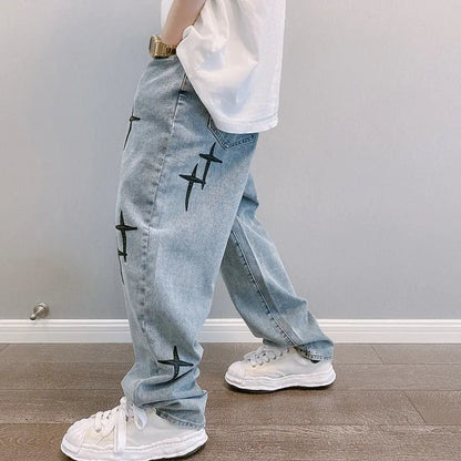 Baggy Wide Leg Cargo Jeans