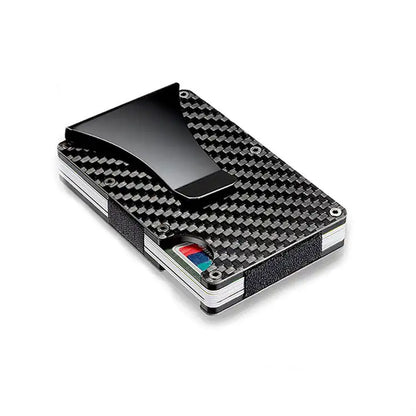 Customizable Metal Aluminum Carbon Fiber Wallet with Money Clip and RFID Card Holder