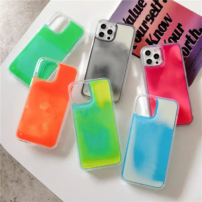 Quicksand Luminous Phone Case For iPhone 12 11 12 Pro Max XR XS Max X