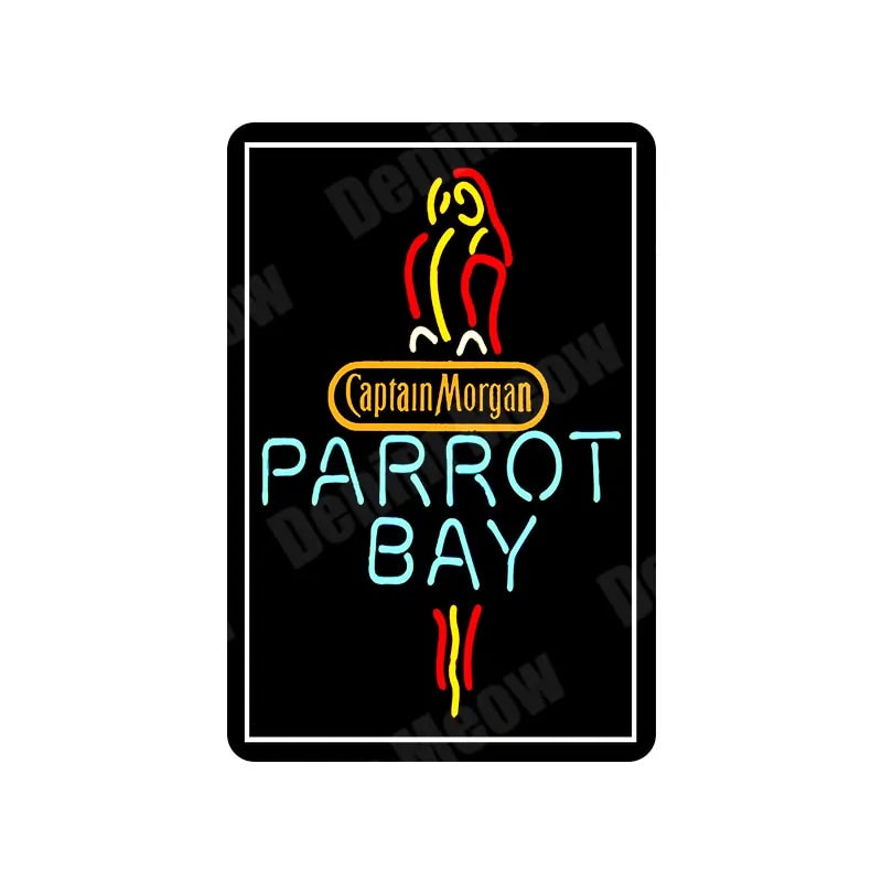 Parrot Bay Plaque Vintage Metal Tin Sign